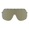 RICK OWENS RICK OWENS GOLD AND BLACK SHIELD SUNGLASSES