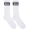 RHUDE RHUDE BLACK AND WHITE LOGO SOCKS