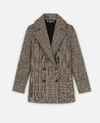 Stella Mccartney Double-breasted Checked Coat In Black