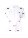THOM BROWNE BOW-EMBROIDERY POLO TOP,13558612