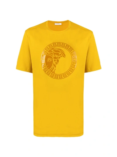 Versace Medusa Logo T Shirt Yellow