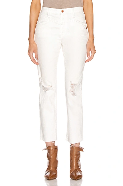 Ag Isabelle X Ripped High Waist Raw Hem Ankle Jeans In Bright Glory