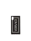 VERSACE Versace Black Glass Cover For Iphone X/xs With Vintage Logo