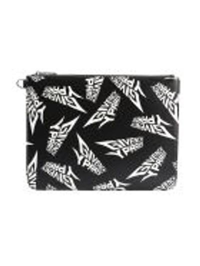 Givenchy Lg Zipped Pouch In Black/white