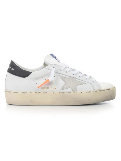 Golden Goose High  Star Leather Vintage Sneakerv In White