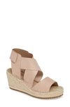 Eileen Fisher 'willow' Espadrille Wedge Sandal In Blush Leather