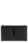 SAINT LAURENT MONOGRAMME QUILTED CALFSKIN ZIP POUCH,636312BOW08