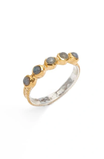 Anna Beck Labradorite Multi Stone Stackable Ring In Gold/ Labradorite