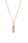 ANNA BECK MINI VERTICAL BAR CHARITY PENDANT NECKLACE,4183N-GLD