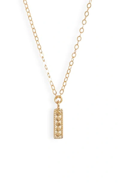 Anna Beck Mini Vertical Bar Charity Pendant Necklace In Gold