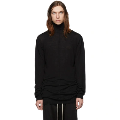 Rick Owens 黑色大廓形高领衫 In 09 Black