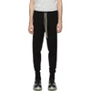 RICK OWENS RICK OWENS BLACK CREPE LOUNGE trousers