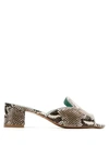 Blue Bird Shoes Python Mules In Multicolour