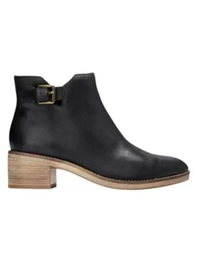 Cole Haan Women's Harrington Grand Buckle Leather Ankle Boots In Black