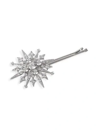 Adriana Orsini Rhodium-plated Silver & Crsytal Starbust Bobby Pin