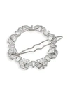 ADRIANA ORSINI Rhodium-Plated Silver Crystal Circle Barrette