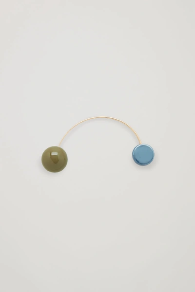 Cos Geometric Shape Brooch In Turquoise