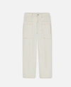 STELLA MCCARTNEY STELLA MCCARTNEY WHITE WHITE DENIM JEANS,42753822