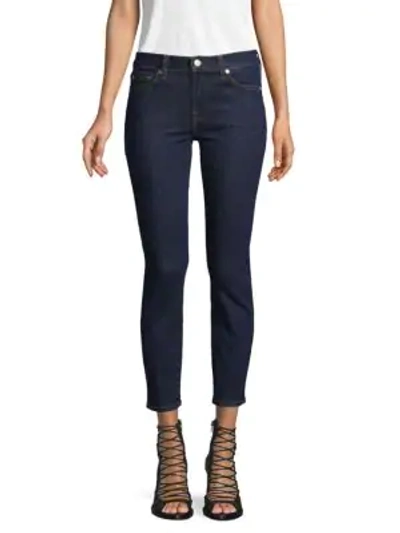 7 For All Mankind Roxanne Ankle Skinny Jeans In Dark Blue