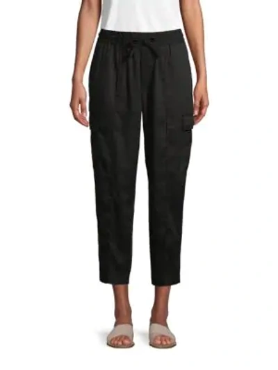 Atm Anthony Thomas Melillo Cropped Pull-on Cargo Trousers In Black