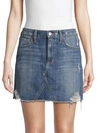 JOE'S JEANS DISTRESSED DENIM MINI SKIRT,0400011240495