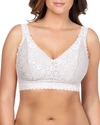 PARFAIT ADRIANNA FULL-FIGURE FLORAL LACE BRALETTE, PEARL WHITE,PROD218340356