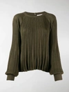 CHLOÉ PLEATED CABLE KNIT TOP,CHC19AMP5873014242549