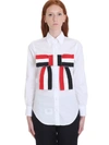 THOM BROWNE SHIRT IN WHITE COTTON,11014178