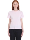 THOM BROWNE T-SHIRT IN ROSE-PINK COTTON,11014174