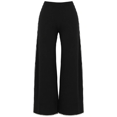 Jil Sander Black Wide-leg Cashmere-blend Trousers
