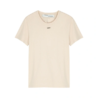 Off-white Printed Blush Cotton T-shirt