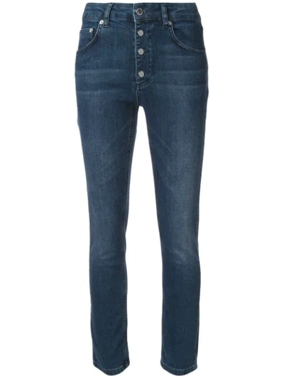 Anine Bing Frida High Waist Skinny Jeans In Blue