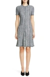 ST JOHN RIBBON TEXTURED INLAY KNIT DRESS,K11X011