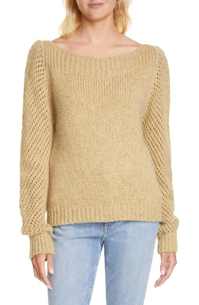 Loveshackfancy Rosie Pullover Sweater In Amber
