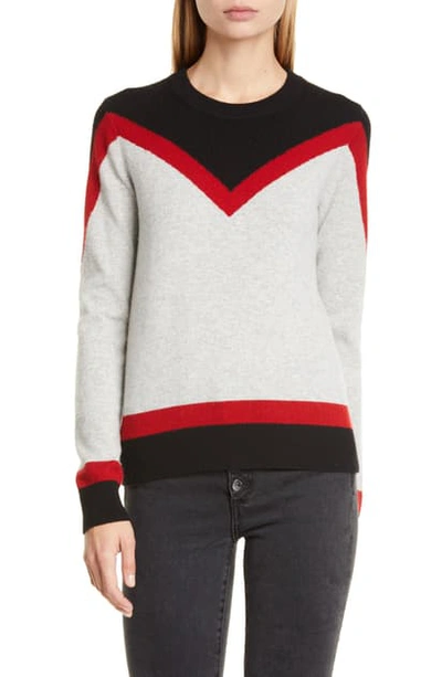 Veronica Beard Bradford Stripe Cashmere Sweater In Navy Multi