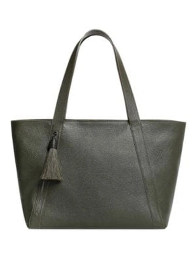 Akris Medium Alexa Leather Tote In Olive