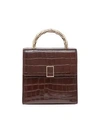 LOEFFLER RANDALL Mini Tani Croc-Embossed Leather Box Bag