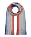 MISSONI BLURRED STRIPE KNITTED WOOL-BLEND SCARF,5057865763811