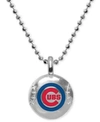 ALEX WOO CHICAGO CUBS 16" PENDANT NECKLACE IN STERLING SILVER