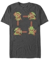 Nintendo Men's Legend Of Zelda 8-bit Link Short Sleeve T-shirt In Charcoal H