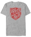 Nintendo Men's Super Mario Since '85 Shield Logo Short Sleeve T-shirt In Athletic H