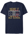 Nintendo Men's Classic Nes Kickin It Old School Controller T-shirt In Navy