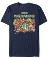 Nintendo Men's Super Mario World Map Short Sleeve T-shirt In Navy