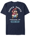 Nintendo Men's Super Mario Powering Up Since 1991 Short Sleeve T-shirt In Navy