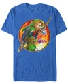 Nintendo Men's Legend Of Zelda Archer Link Short Sleeve T-shirt In Royal Heat