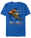 Nintendo Men's Metroid Samus Returns Short Sleeve T-shirt In Royal