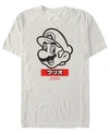 Nintendo Men's Super Mario Outline Short Sleeve T-shirt In Natural
