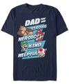 Nintendo Men's Super Mario Dad Strengths Short Sleeve T-shirt In Navy