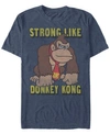 Nintendo Men's Donkey Kong Strong Like Donkey Kong Short Sleeve T-shirt In Navy Heath
