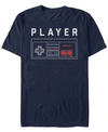 Nintendo Men's Classic Nes Player One Controller Short Sleeve T-shirt In Navy